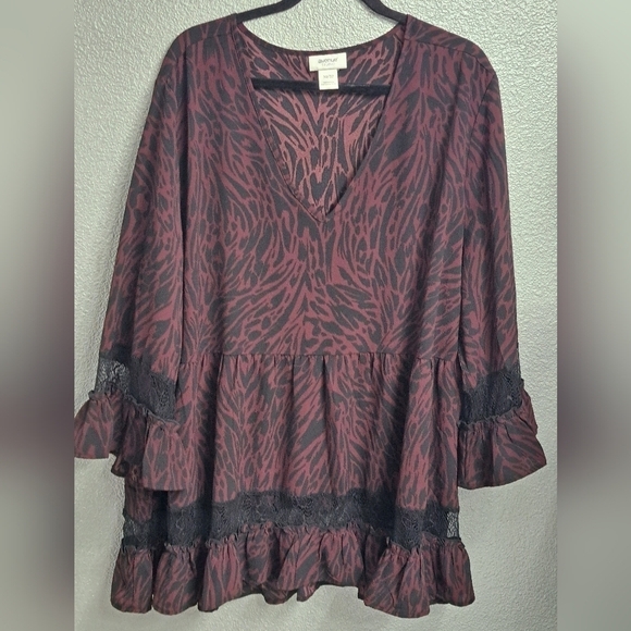 Avenue Studio Plus Size Blouse with Lace  30/32 - Picture 1 of 8